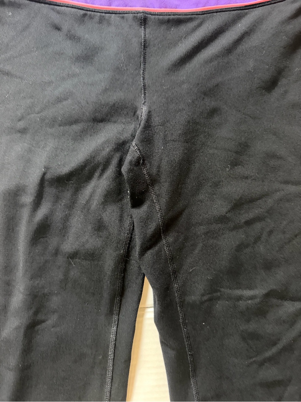 Tek‎ Gear Capris Wid Leg Gauchos Women's Size Medium Black Purple Y2K - Picture 3 of 6